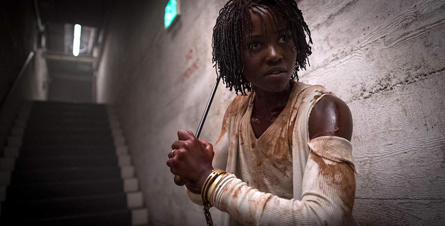 Lupita Nyong'o stars as Adelaide Wilson, a mother who's family is terrorized by their evil doppelgangers. 
IMDb website photo