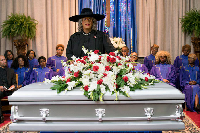 Tyler Perry stars as Mabel Madea Simmons in A Madea Family Funeral. 
IMDb wesbite photo