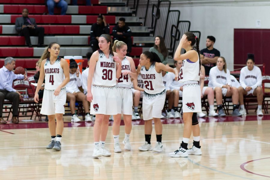 From+left+to+right%3A+junior+Madison+Wong+%28All-CCAA+and+had+10.8+points+a+game%29%2C+freshman+Mikaila+Wegenke+%2813.7+min.+per+game+and+4.1+points+per+game%29%2C+sophomore+Vanessa+Holland+%2828.6+min.+per+game+and+7.1+points+per+game%29%2C+sophomore+Shay+Stark+%28All-CCAA+and+11.4+points+per+game%29%2C+senior+Natalie+Valenzuela+%28last+season+and+10.5+points+per+game%29.+Photo+credit%3A+Maury+Montalvo