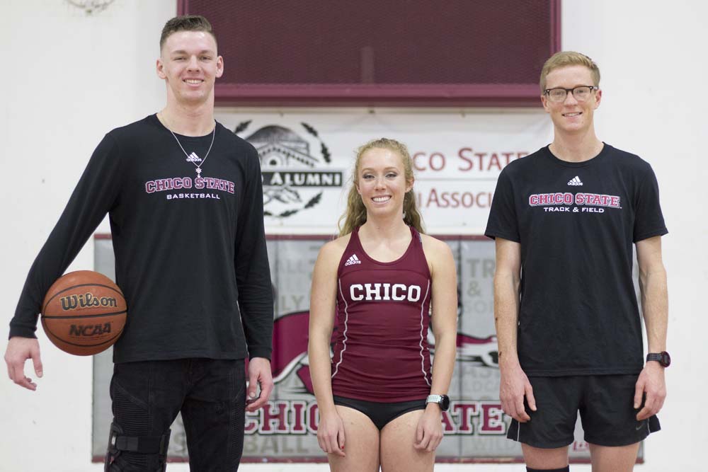 Alexandria Tucker has returned to competing while Brennan Wheeler (left) and Derek Morton (right) are still in the recovery process. Photo credit: Brian Luong