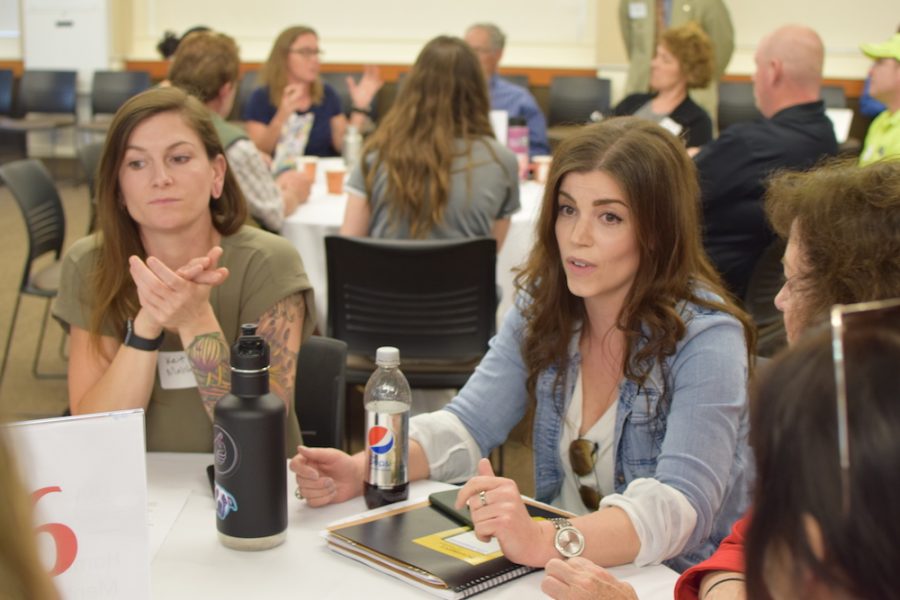 Students, faculty and staff all gathered together on Friday to come up with solutions to the increasing crime activity in the Chico community. Photo credit: Kendall George