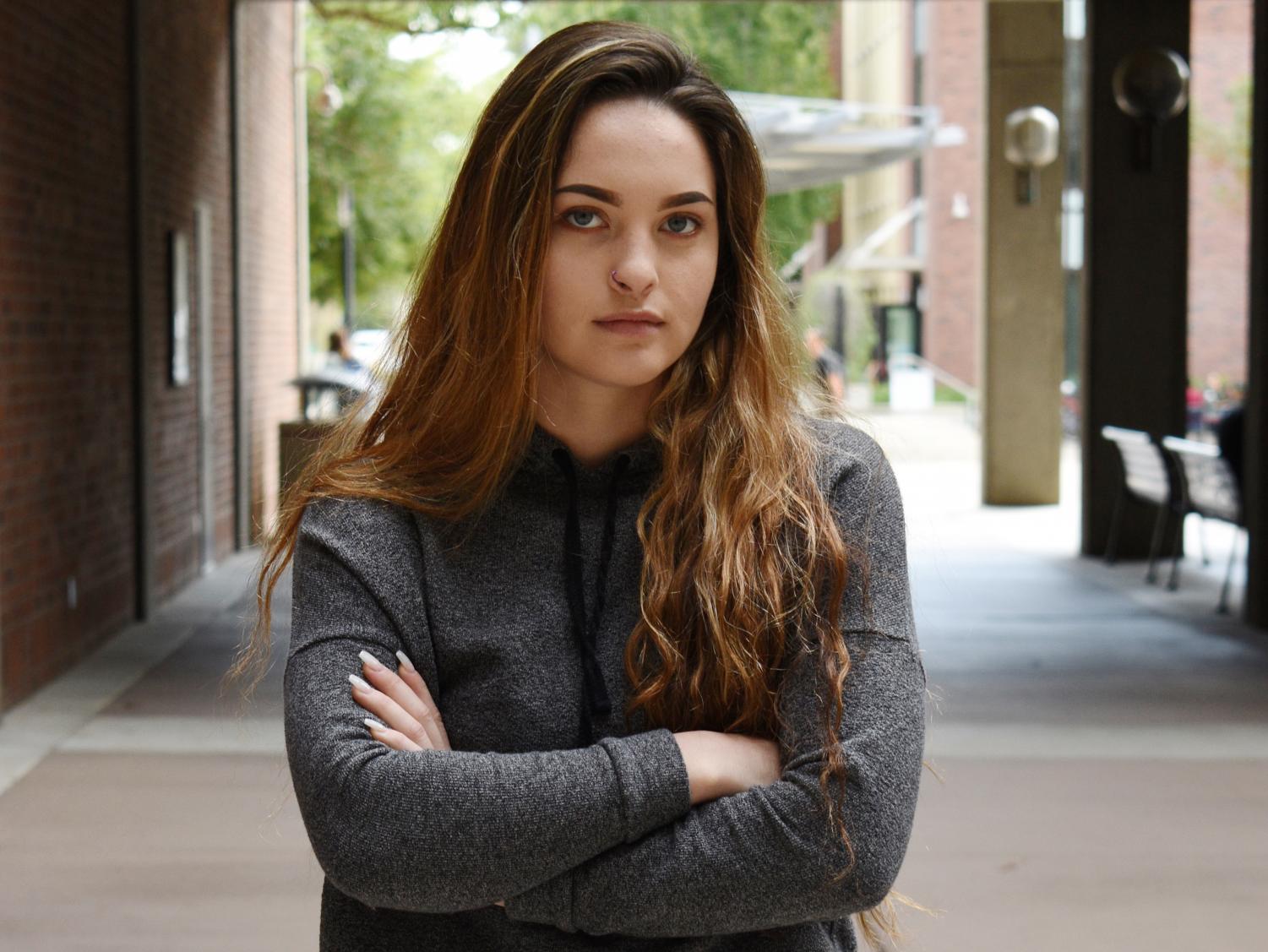 First-year student Danielle Wagner attends Chico State after losing her home during the November Campfire. Photo credit: Kimberly Morales