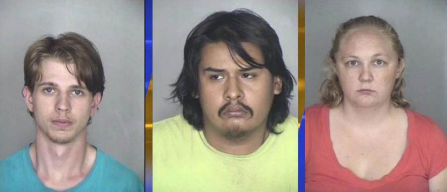 (From left to right) David Hamilton, 22, Vincent Balderas, 23, and Chesley Klein, 27. Images from Chico Police.