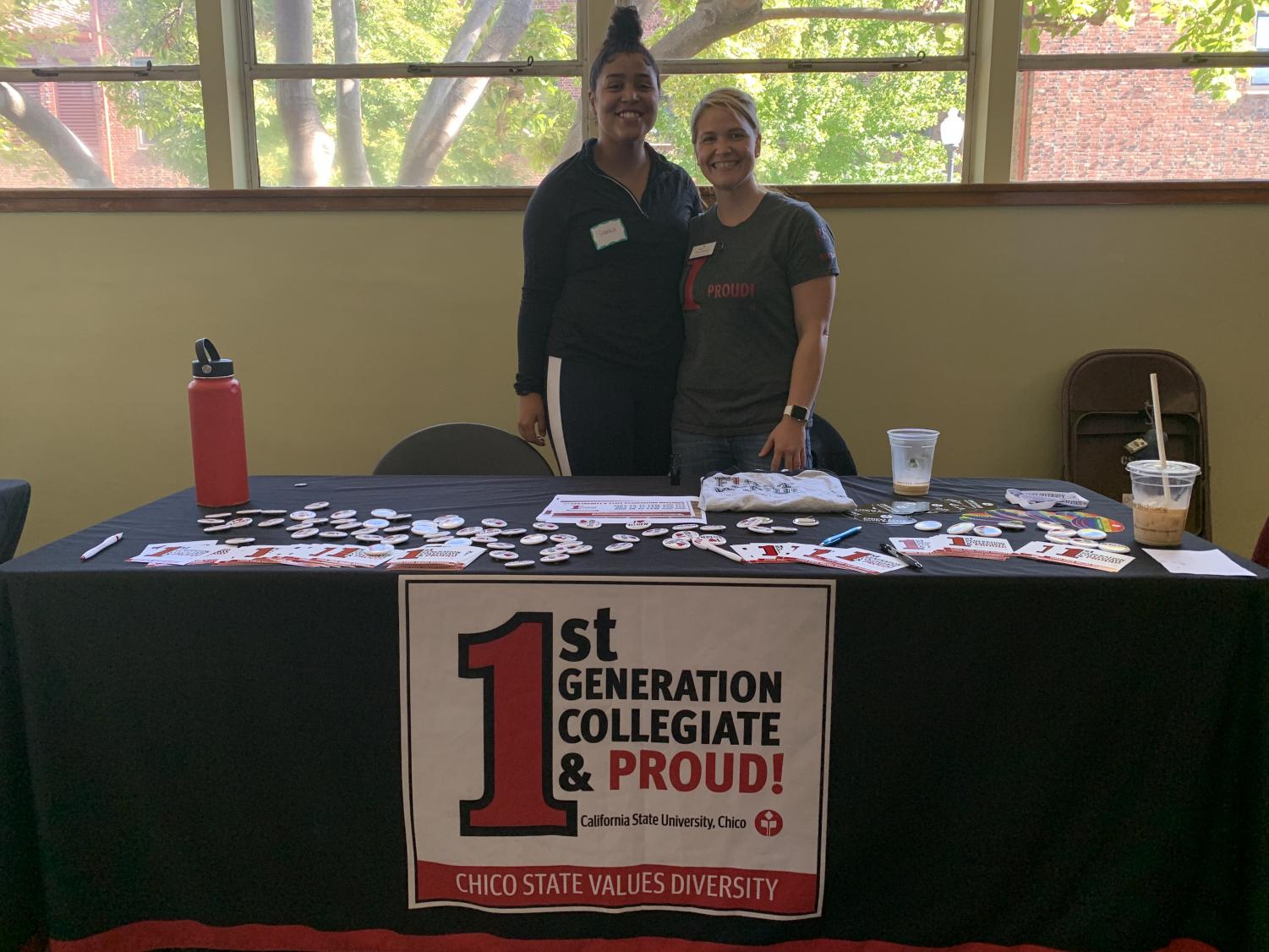 First gen volunteers are happy to inform students about the program. Photo credit: Angelina Mendez