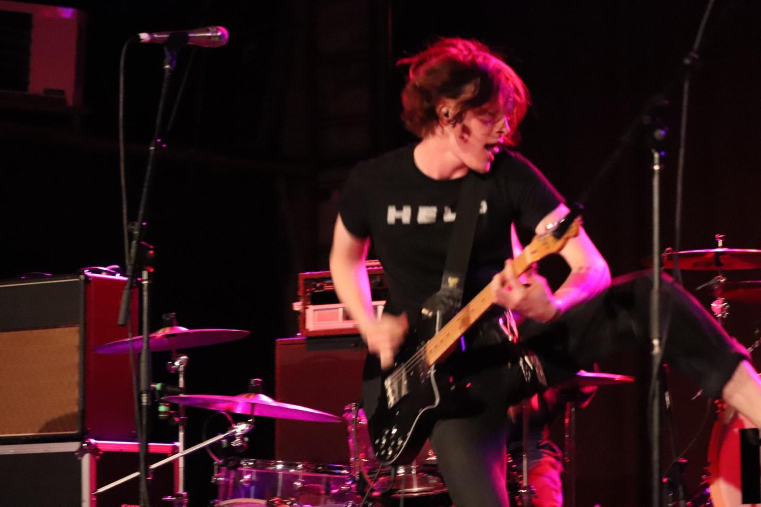 Theo shredded on the guitar and moved all around the stage during his performance. Photo credit: Melissa Herrera