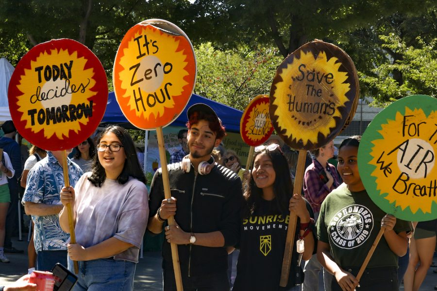 Many students, from various grades, came to the event to participate in the strike. Photo credit: Melissa Herrera