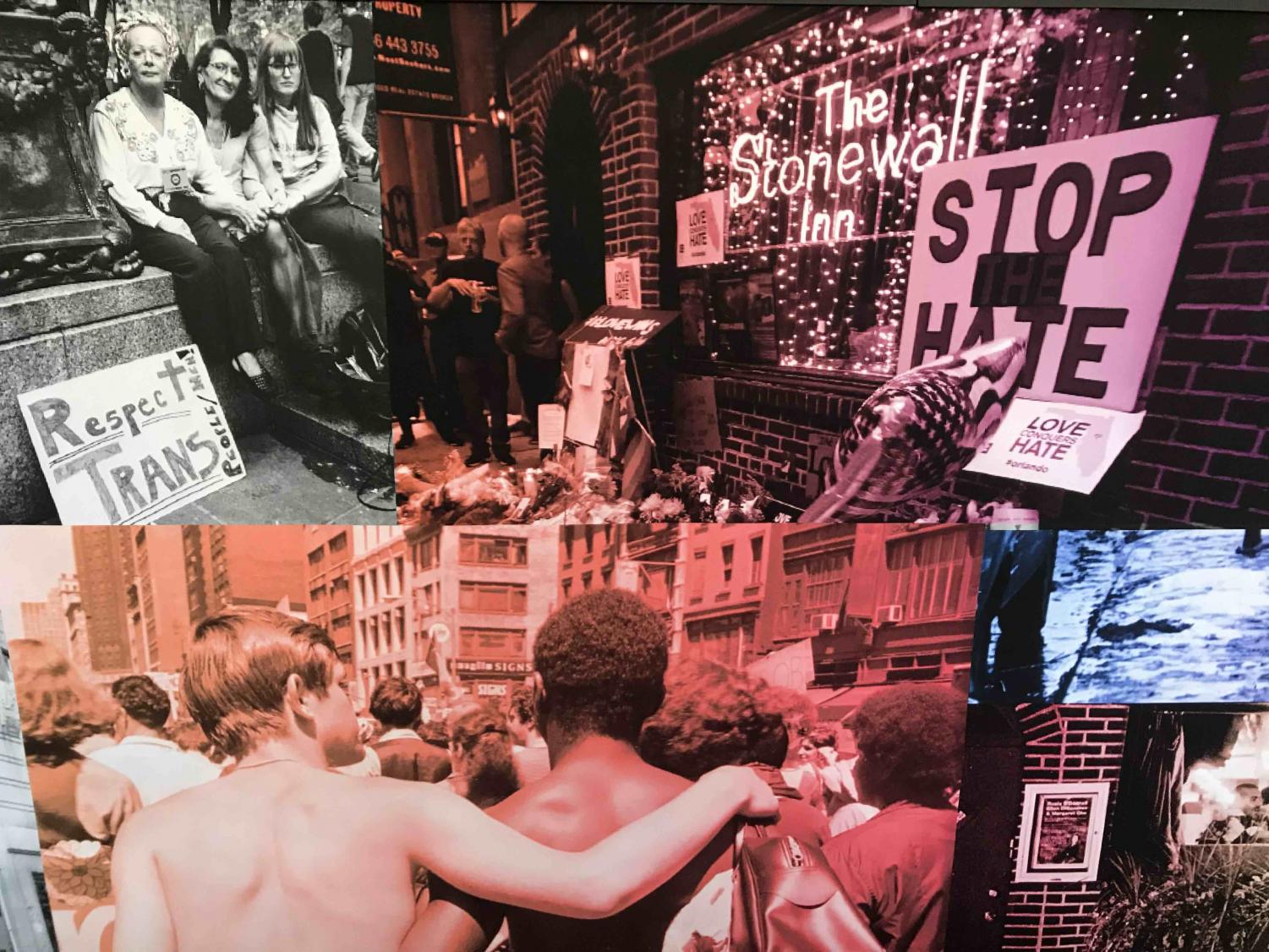 The Stonewall timeline and exhibit included some photos from the Stonewall riots in 1969 Photo credit: Danielle Kessler