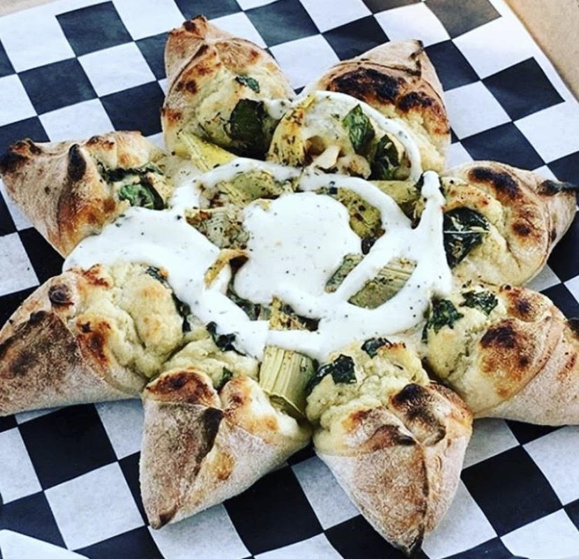 Pizza Riots Sunflower creation. Image provided by Pizza Riots Instagram.