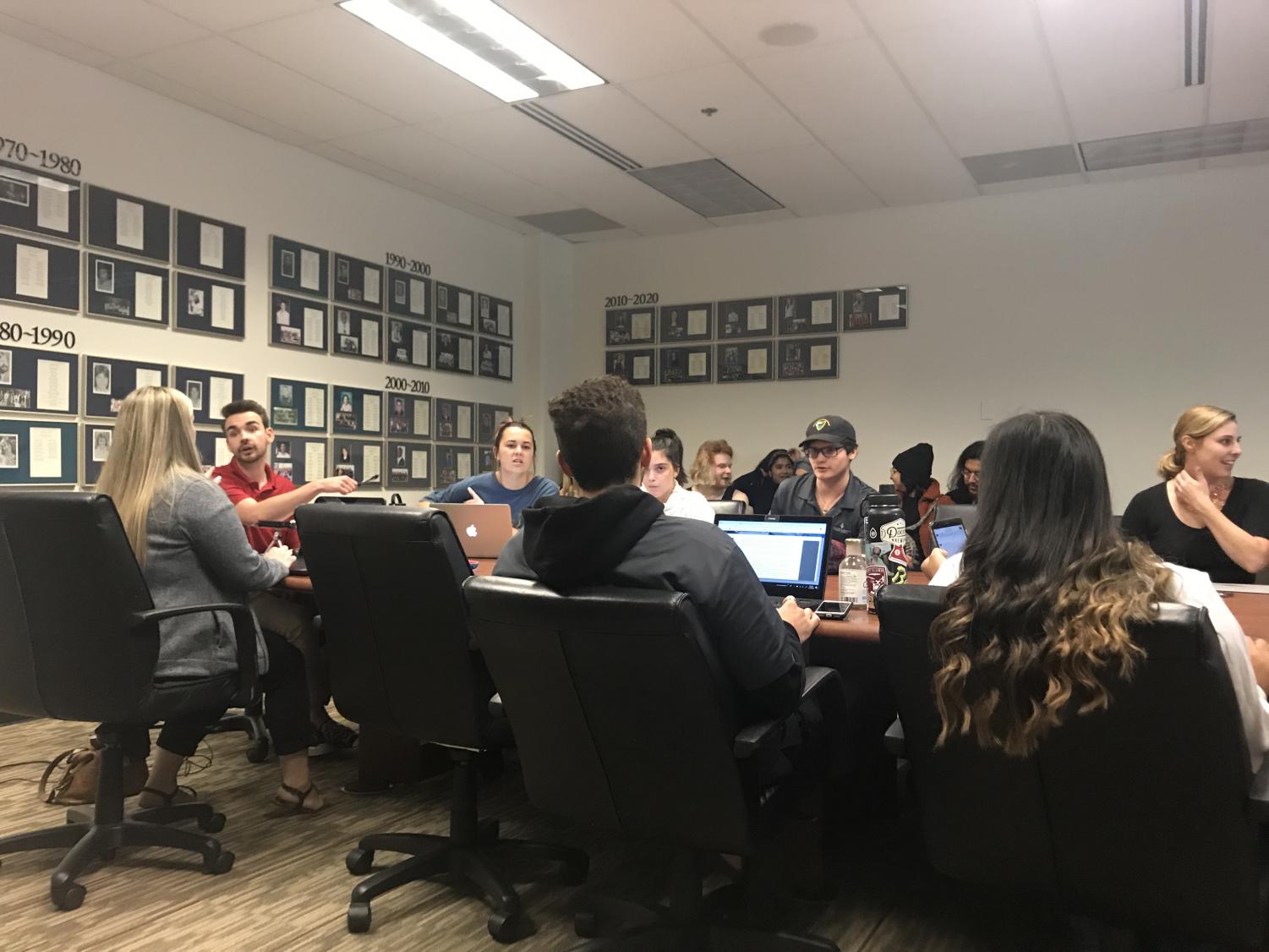 On Thursday Associated Student Government Affairs Committee were introduced two added agenda items including the event hosted by Chico Hillel and a proposition to officially denounce White Supremacy. Photo credit: Kimberly Morales