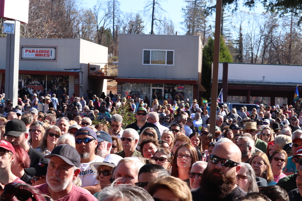 Many locals came back to Paradise for the one year anniversary. The reactions were all different as the event carried on. Photo credit: Melissa Herrera