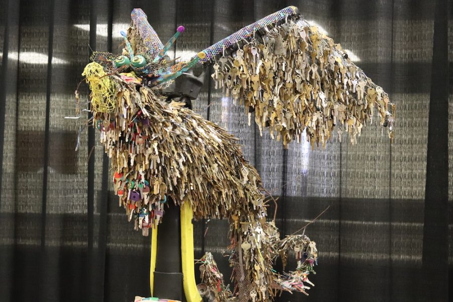 The Phoenix contained over 18,000 keys and stood tall in the center of the building. Photo credit: Melissa Herrera