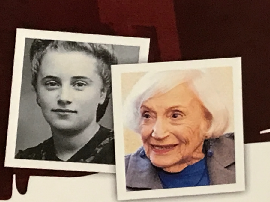 A then and now picture comparison of Marthe Cohn. 