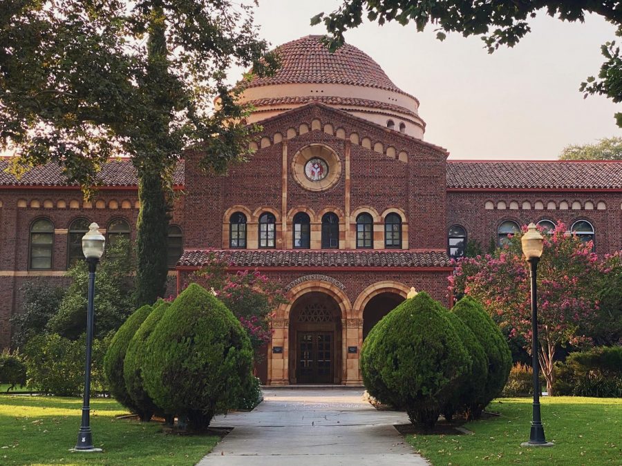 Kendall Hall on Sept. 2, 2020. Chico State recently suspended all in-person instruction after receiving a spike in positive COVID-19 cases however the campus remains open