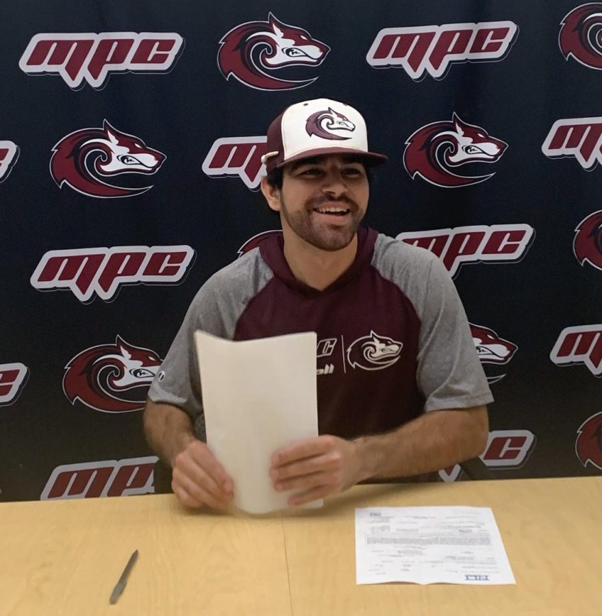 Jordan Mello, third-year transfer student from Monterey Peninsula College, signed his National Letter of Intent in April, 2020 to play baseball at Chico State