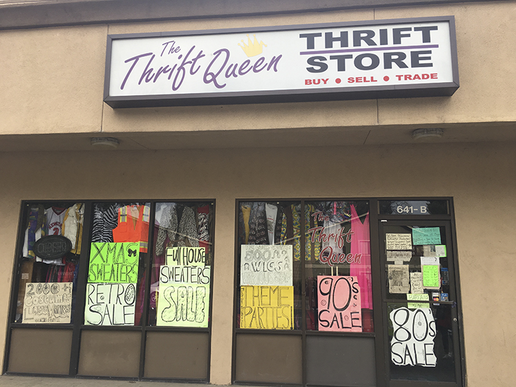 The front of Thrift Queen thrift store