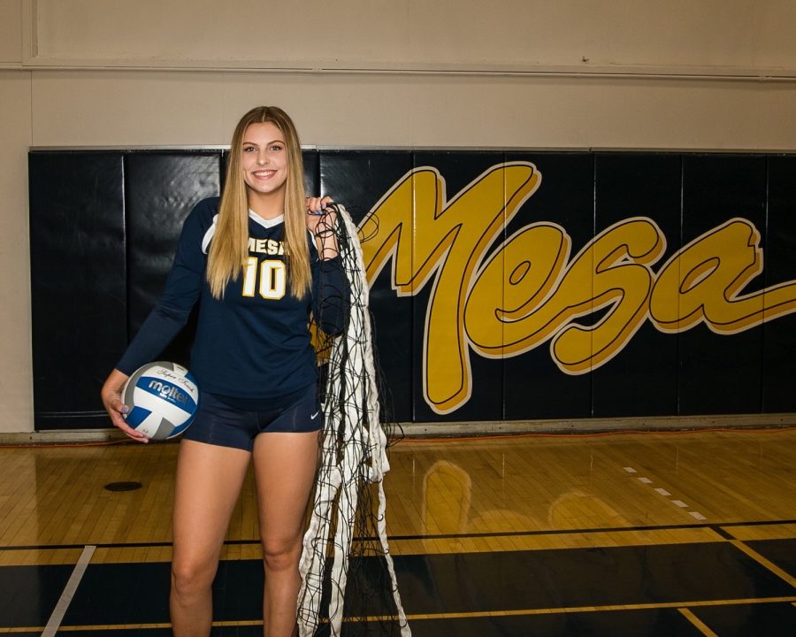 Lizzie Wilson, a new recruit to the Chico State Volleyball team who played at San Diego Mesa College.