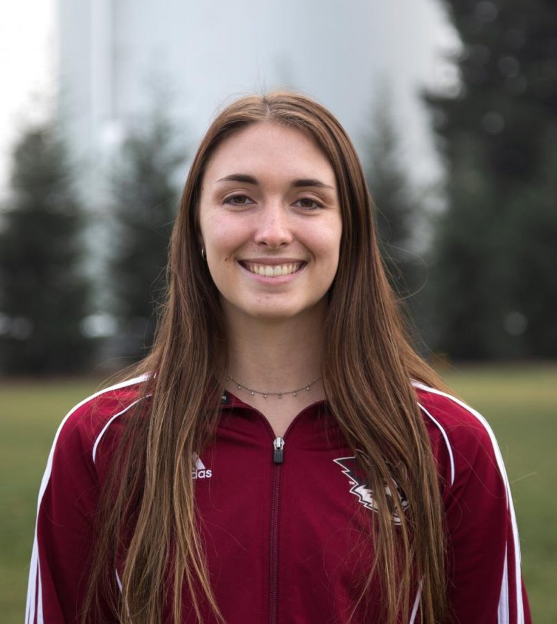 Lindsey Bryant, a sophomore and exercise physiology major who is a current member of the high jump/javelin track and field team at Chico State.