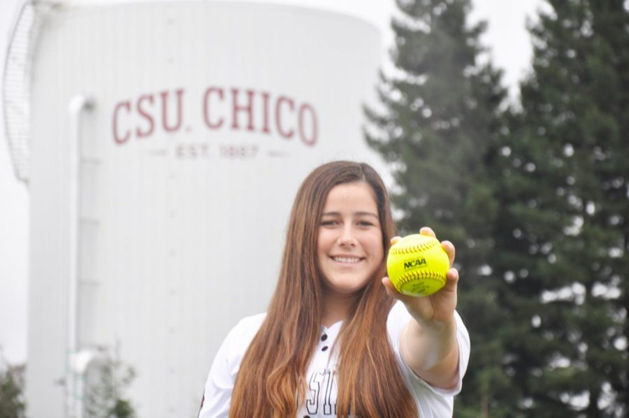#6 Sam Mulock is a senior and a member of the softball team at Chico State