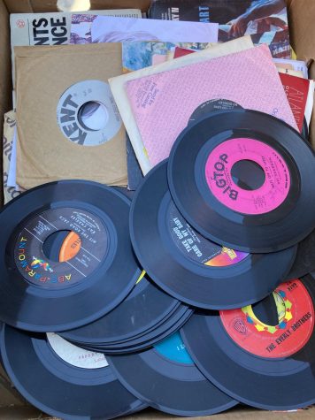 A small part of Jeff Howse's 20,000 vinyl collection