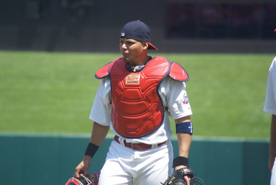 Yadier Molina by shgmom56, Barbara Moore is licensed with CC BY-SA 2.0. To view a copy of this license, visit https://creativecommons.org/licenses/by-sa/2.0/