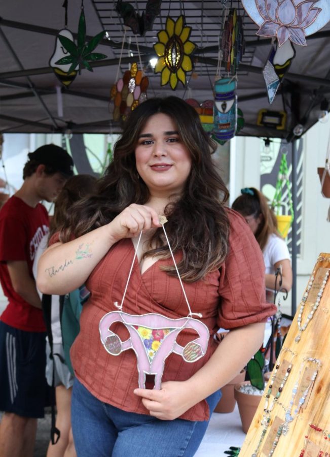 Carolina Pollard draws inspiration for her art from the female body. nature, and her culture. Photo by Maricarmen Becerra-Gonzalez Sep. 9, 2021.
