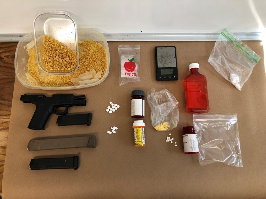 Items including a firearm and ammunition confiscated from the Sept. 23rd raid. Photo courtesy of the Butte Interagency Narcotics Task Force