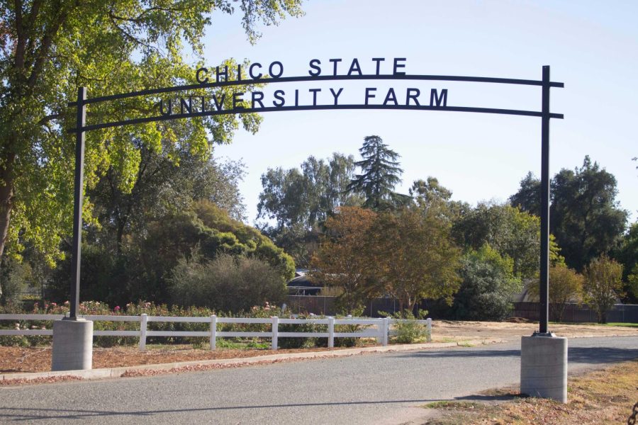 The+entrance+of+Chico+States+University+Farm%2C+taken+on+Oct+15.+2021.