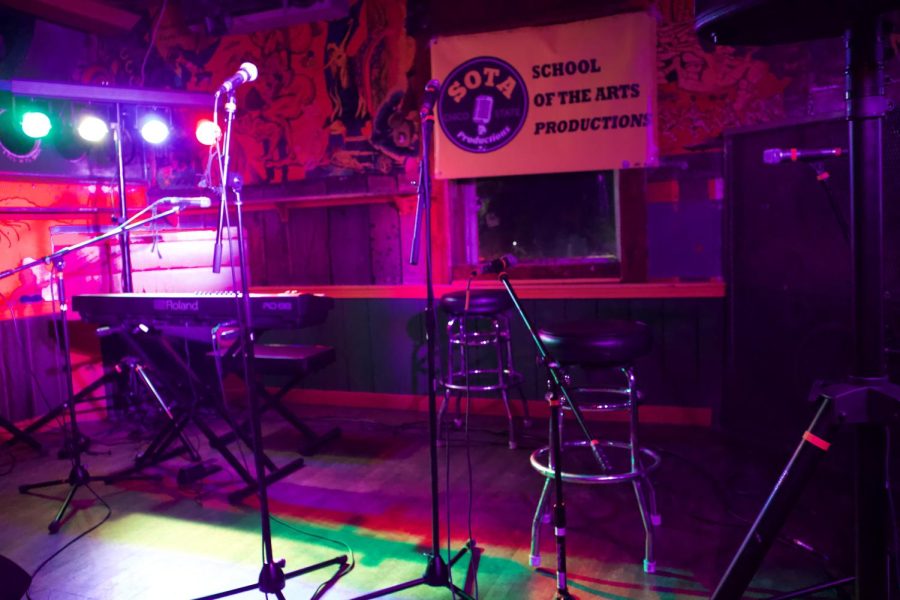 The stage of Chico Unplugged. 