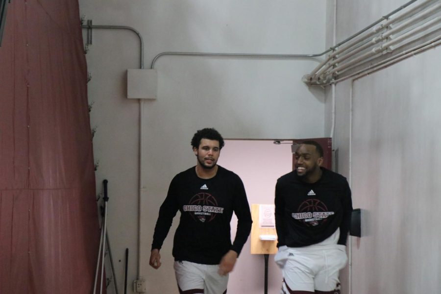 Wildcat forwards Malik Duffy and Kelvin Wright Jr. making their entrance prior to their game against the Broncos on 2/3/22