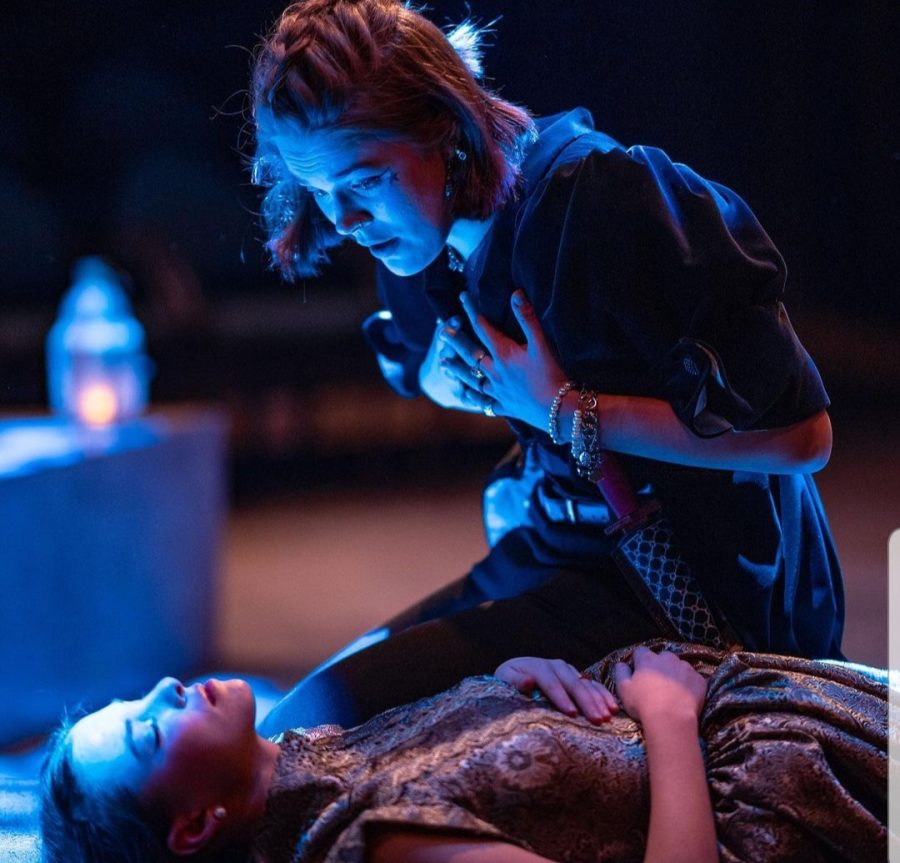 Skylar Wondrusch and Marlene Bruce perform the final act in Romeo and Juliet.