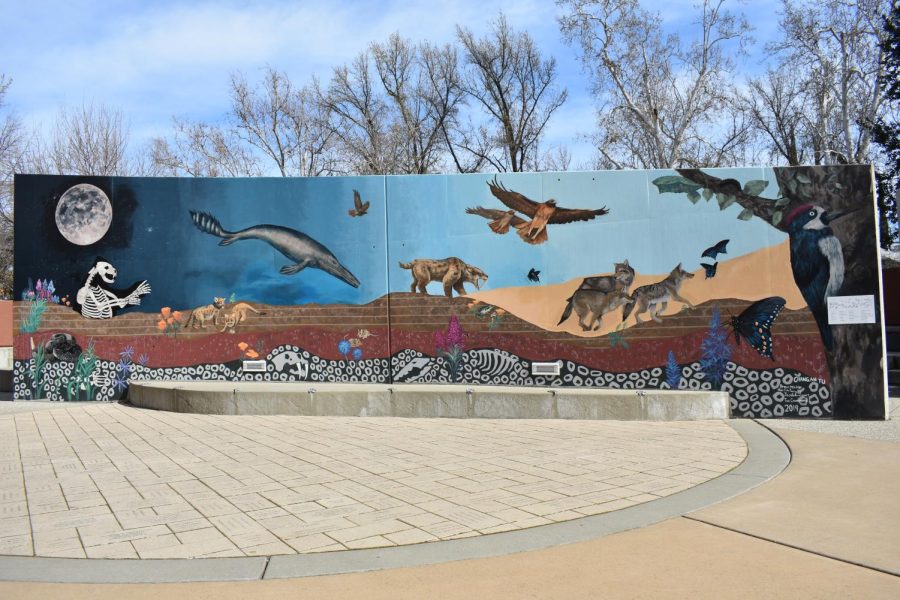 Mural outside The Gateway Museum created by students of the Chico State Art Department. Photo taken Mario Ortiz on Feb 26.