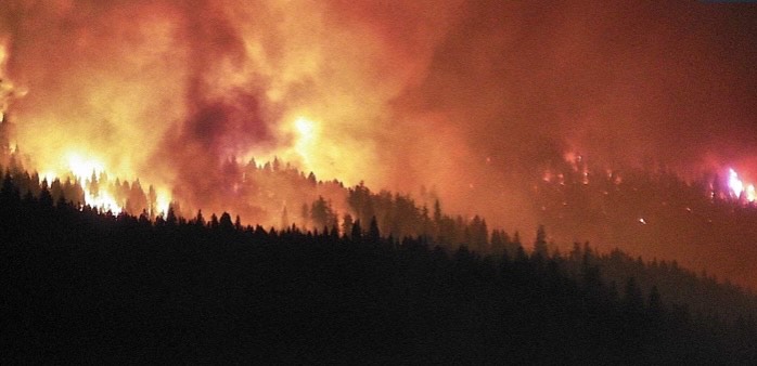 The Dixie fire rages on July 22, 2021.