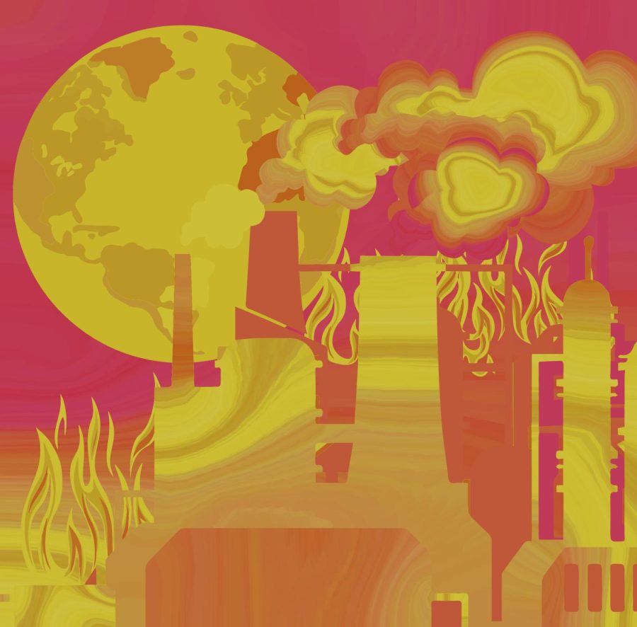 Artistic+graphic+of+factories+polluting+the+air%2C+with+flames+in+the+back