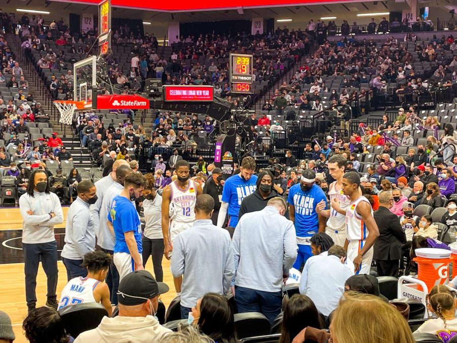 On+Feb.+5%2C+2022+the+Oklahoma+City+Thunder+played+the+Sacramento+Kings+in+Sacramento+at+the+Golden+1+Center.+The+Kings+defeated+the+Thunder+113-103.