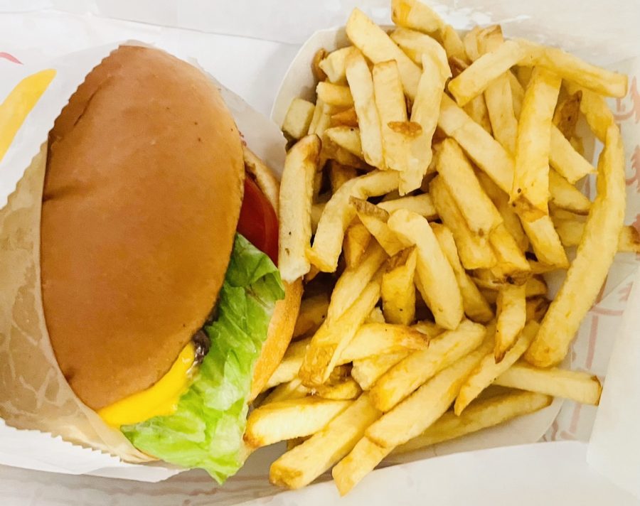 A+cheeseburger+and+french+fries+from+IN-N-OUT+BURGER.+Photo+by+Hiroto+Nakajima%2C+taken+Sept.+3
