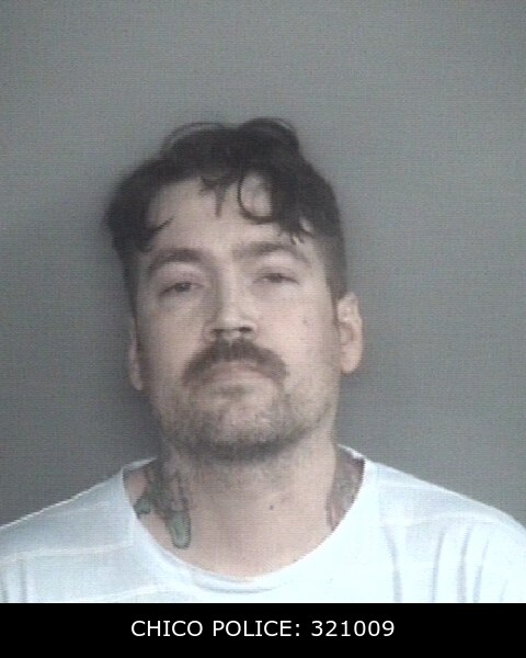 Mugshot of Dallas Marsh from his arrest by the Chico Police Department.