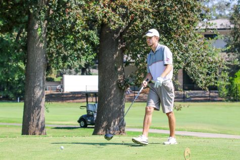 On Sep. 14, sophomore Brayden Russo is walking up to the tee box and looks to hit the golf ball down the fairway with his driver at the Butte Creek Country Club in Chico.