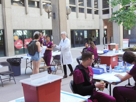 Chico States nursing program holds a flu shot clinic. Photo by Jolie Asuncion on Oct. 7.