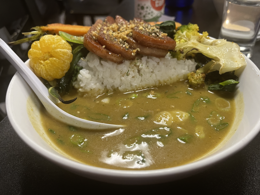 Drunken+Dumplings+Fijian+Rice+Bowl+with+rice%2C+curry%2C+spam+and+various+garnish.+Taken+by+Garrett+Hartman%2C+Nov.+17.