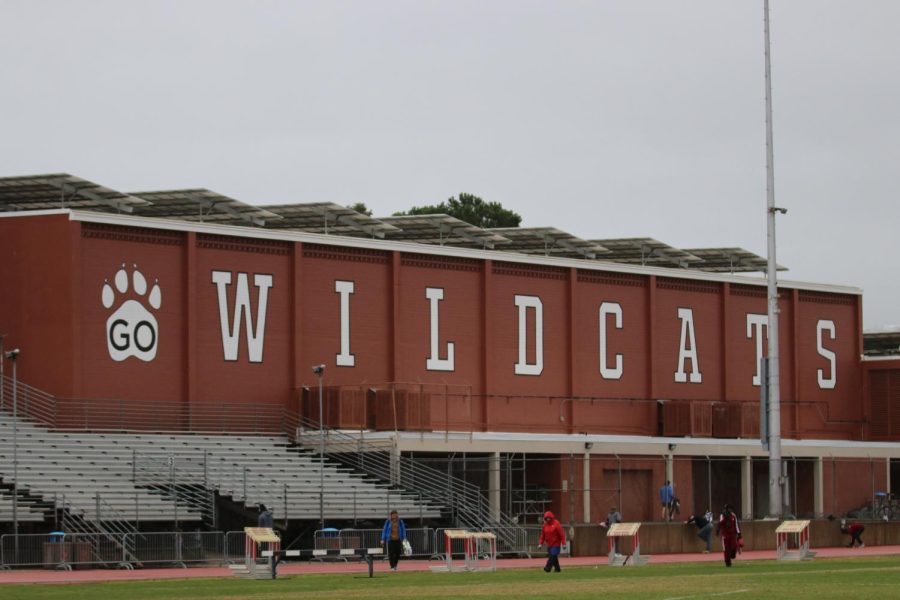 Wildcats gym in cloudy weather.