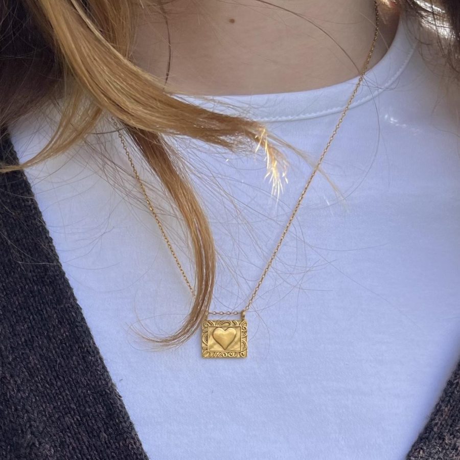 golden heart necklace