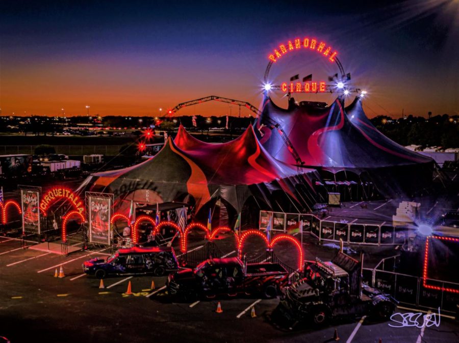Outside tent of the circus. Photo courtesy of Paranormal Cirque