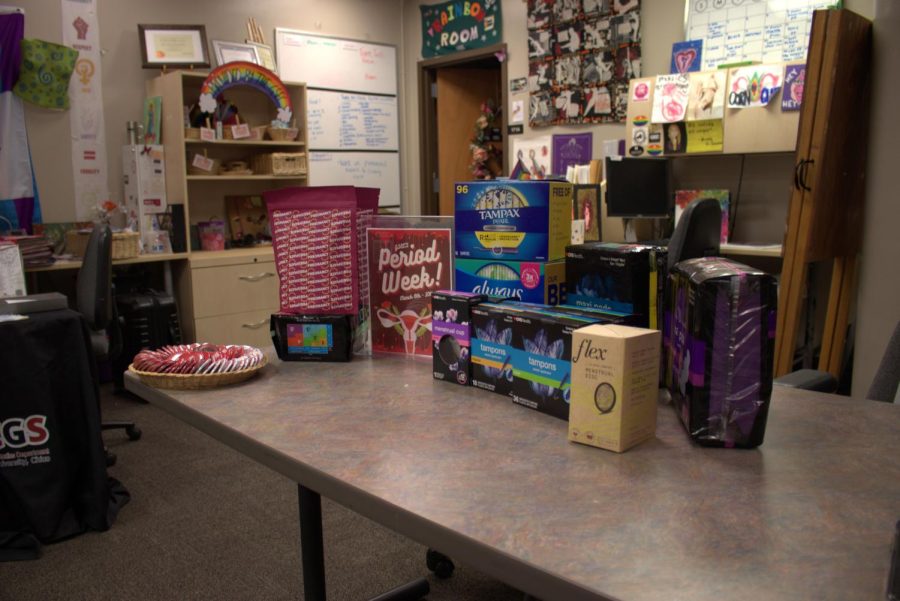 Period drive supplies donated in the GSEC office. Photo taken, March 10.