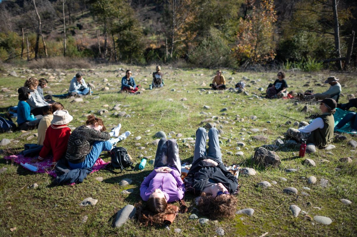 People+gathered+for+an+activity+during+a+forest+therapy+walk+photo+courtesy+of+Blake+Ellis+program+manager+for+ecotherapy.