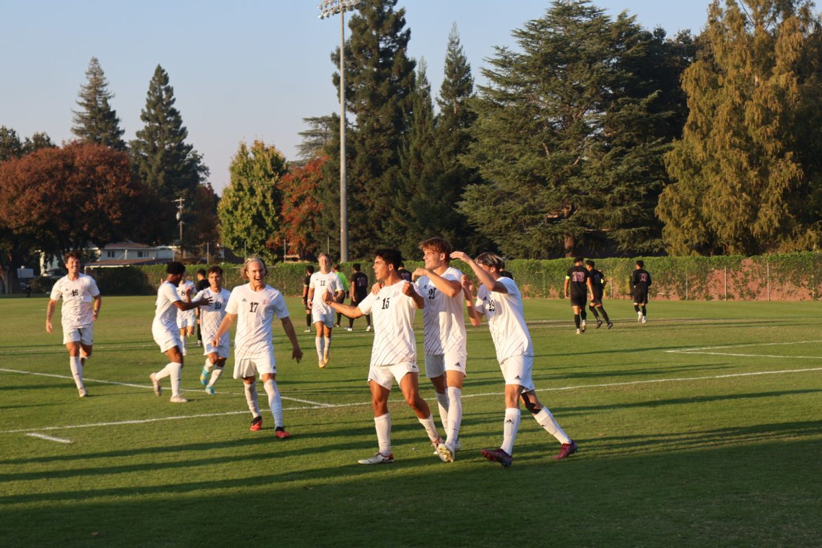 Carson Zarate celebrates his goal in the first half