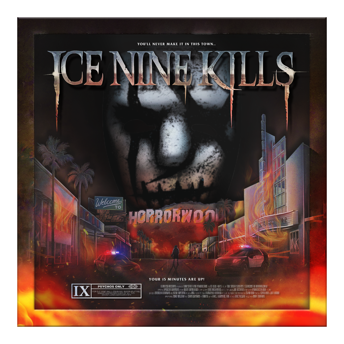 Ice+Nine+Kills+2023+The+Silver+Scream+2%3A+Welcome+to+Horrorwood+Under+Fire+Deluxe+album.+Courtesy%3A+Fearless+Records