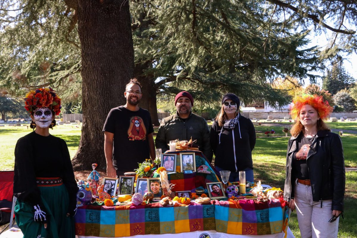Norcal Anti-racism Coalition representatives pose with their altar.