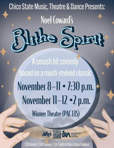 Blithe Spirit flyer courtesy Chico State Theatre. 