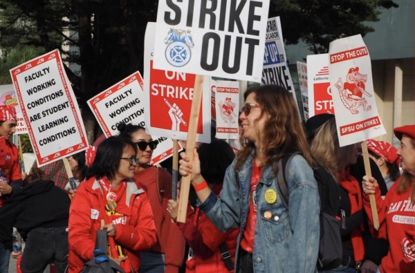 Faculty members strike in December. Courtesy: the California Faculty Association