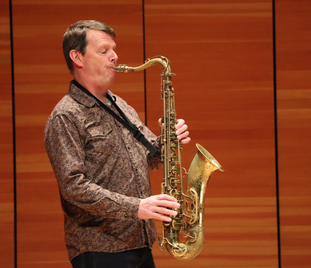 Saxophonist Matt Langley performs. Taken by Toby Neal on March 10.